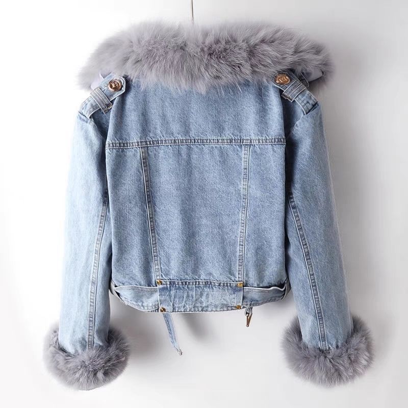 Aldermere Luxe™ | Fur-Collar Denim Jacket