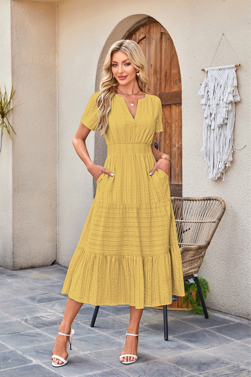 Brighton Belle™ | Floaty V-Neck Day Dress
