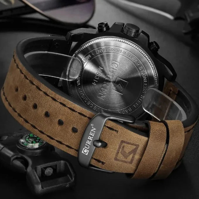 Curren™ | Enduring Chronograph Leather Watch