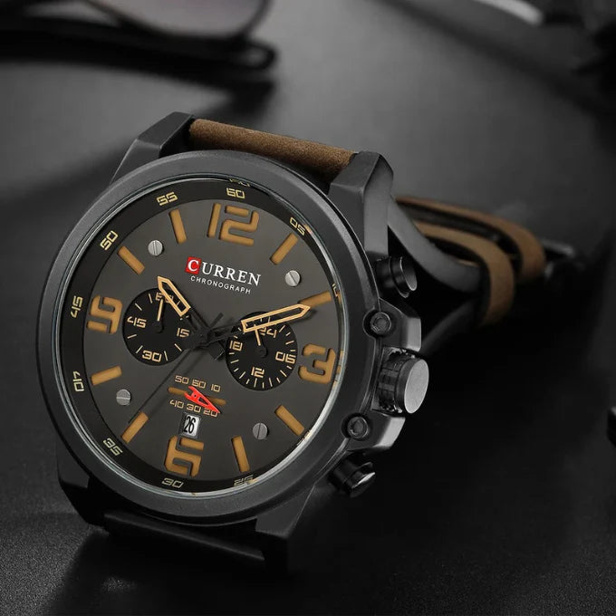 Curren™ | Enduring Chronograph Leather Watch
