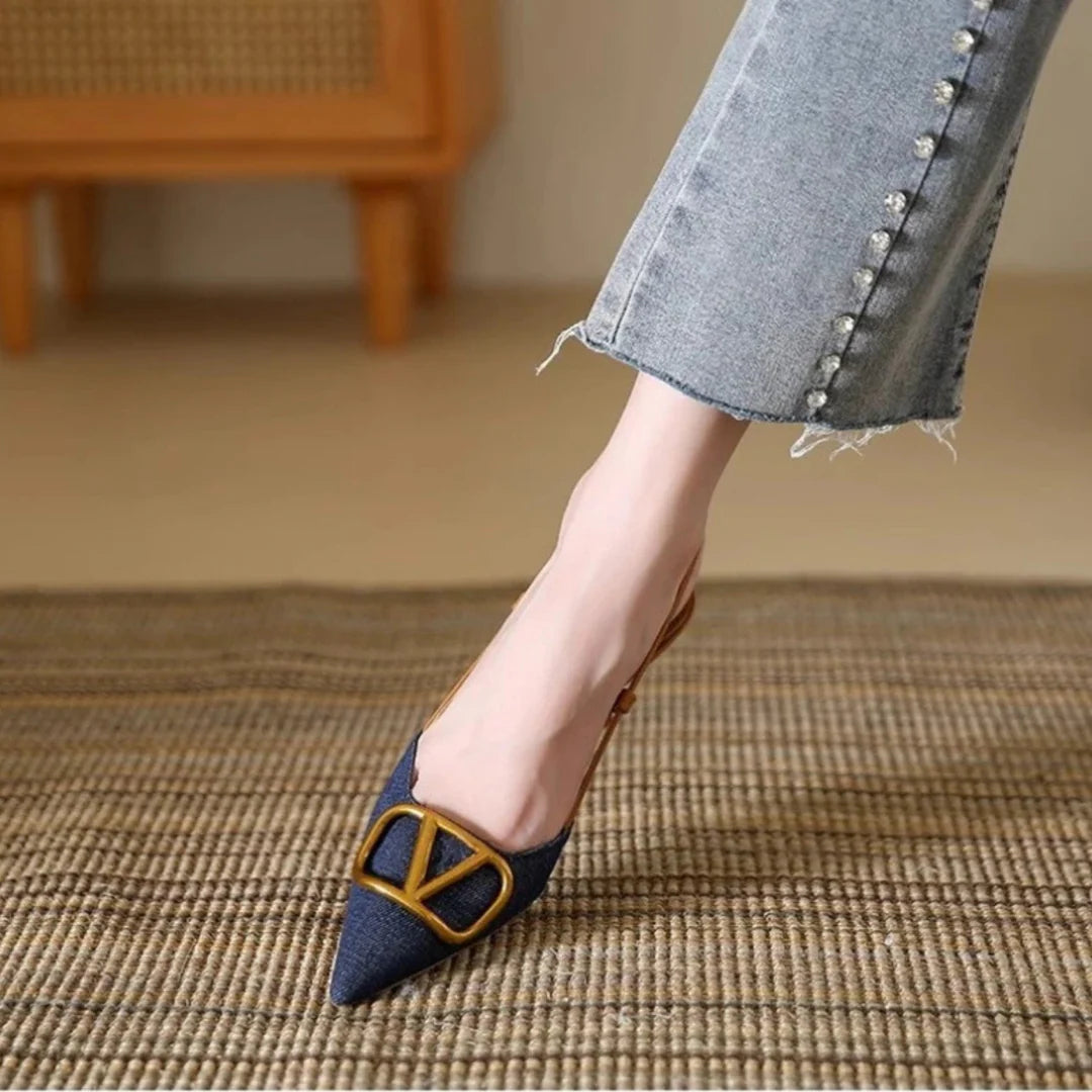 Duchess™ | Adjustable Strap Slingback Heels