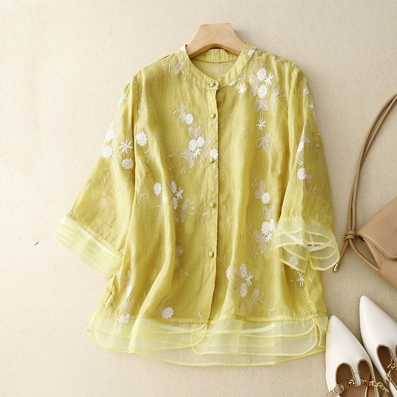 Helena™ | Embroidered Blossom Blouse