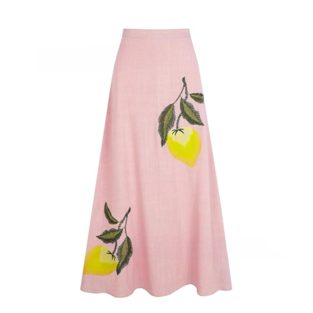 Dorset Solstice™ | Lemon & Linen Midi Skirt