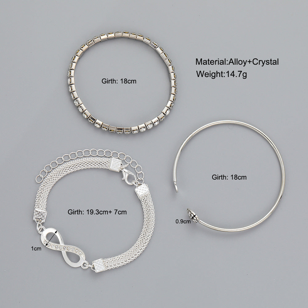 Heart Elegance™ | 3‑Piece Crystal Bracelet Set
