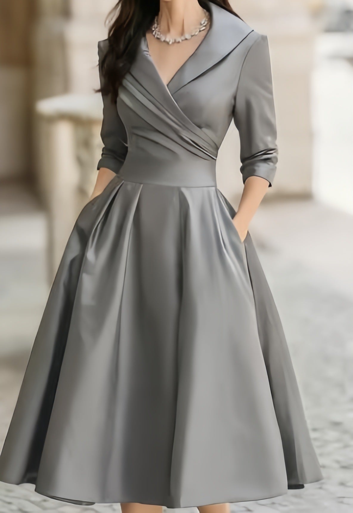 Clara Wynn™ | Lustrous Satin Midi