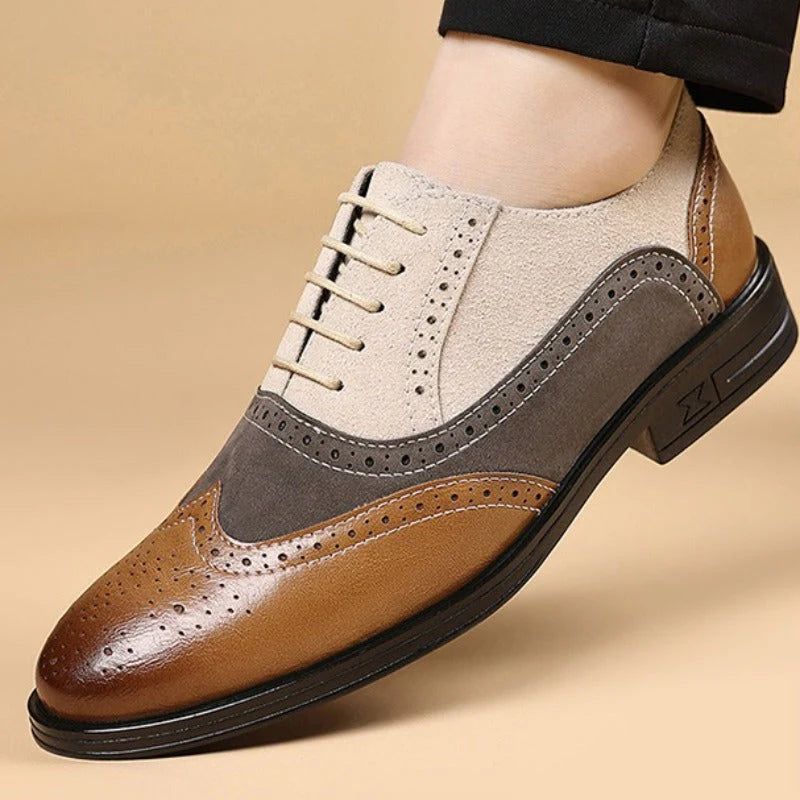 Bexley Manor™ | Dual-Tone Wingtip Loafers
