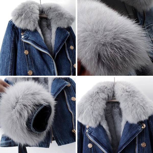Aldermere Luxe™ | Fur-Collar Denim Jacket