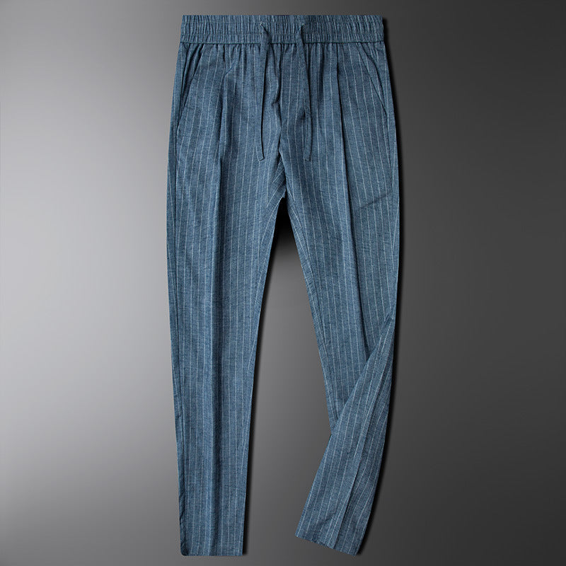 Carrington Line™ | Cotton-Linen Drawstring Trousers