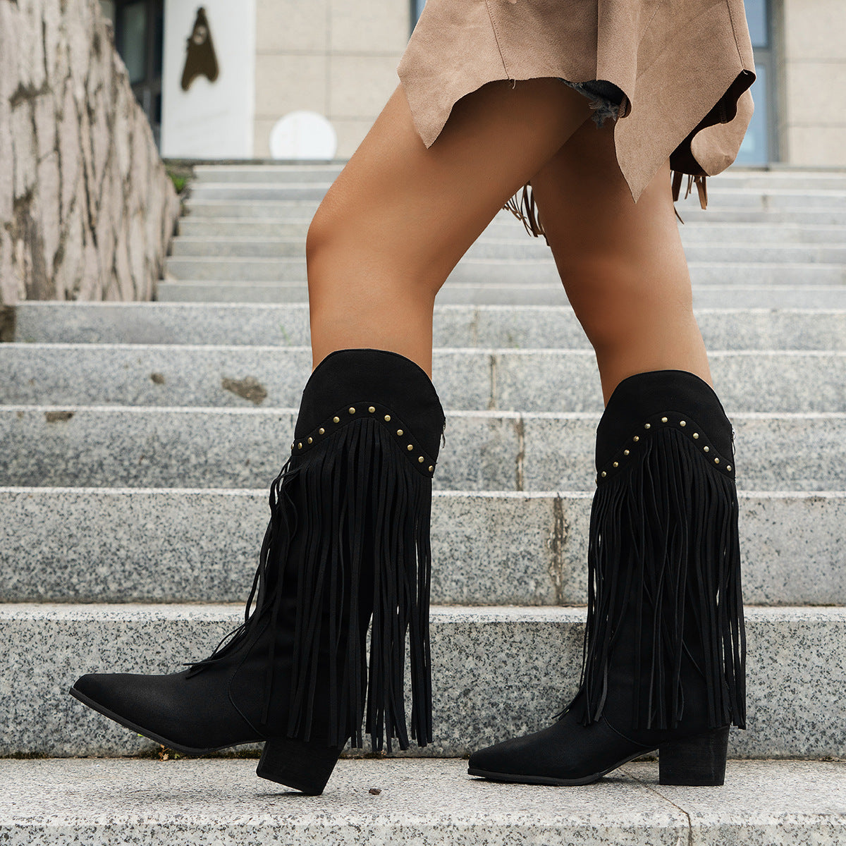 Riviera Rider™ | Suede Fringe Boots