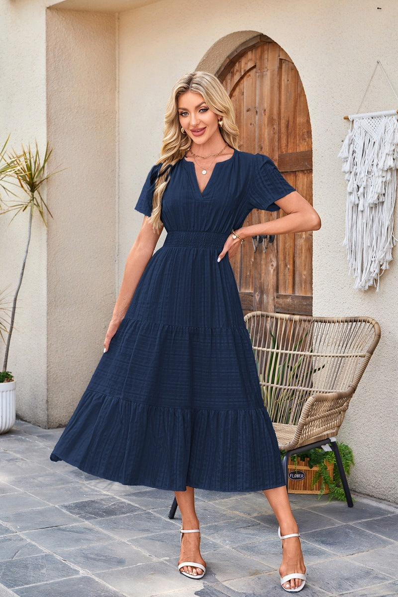 Brighton Belle™ | Floaty V-Neck Day Dress
