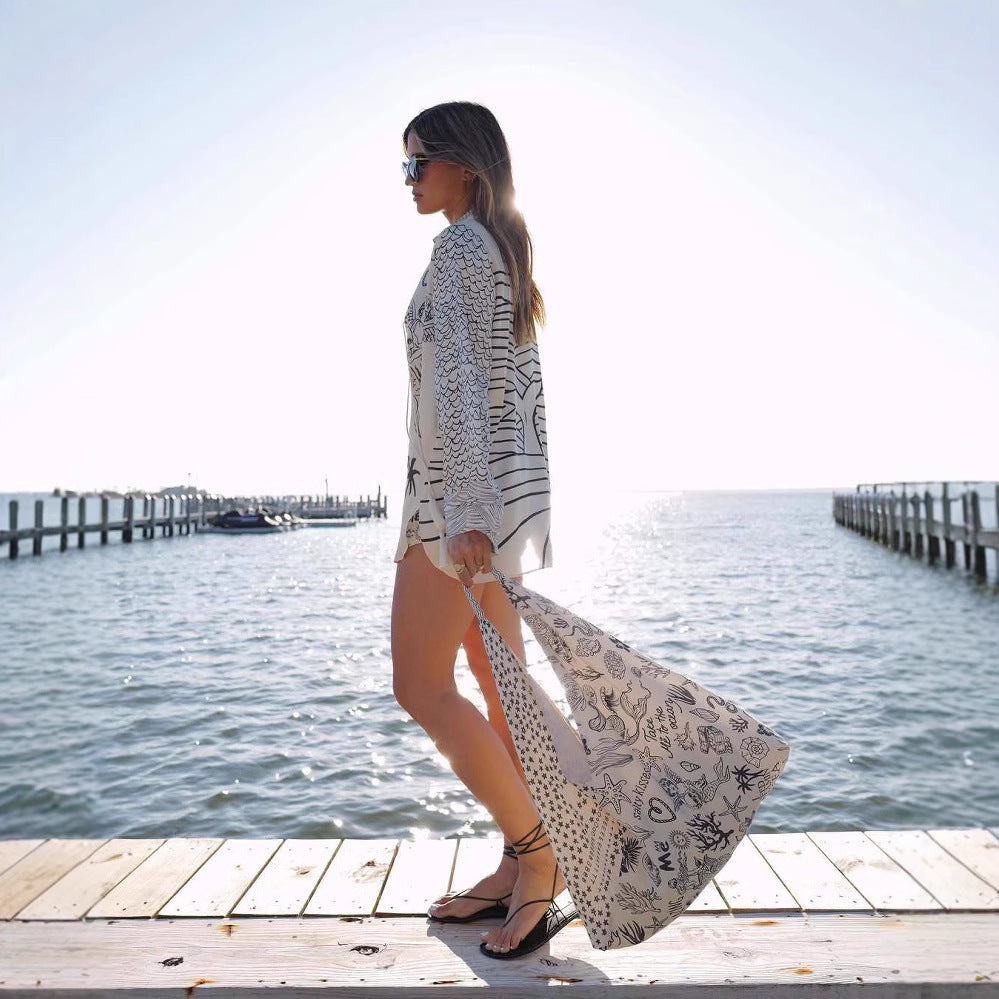 RoyalHoliday™ | Printed Shirt & Elastic Waist Shorts