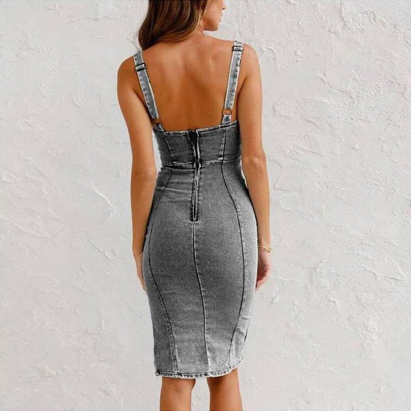 Mona™ | Denim Slip‑On Dress