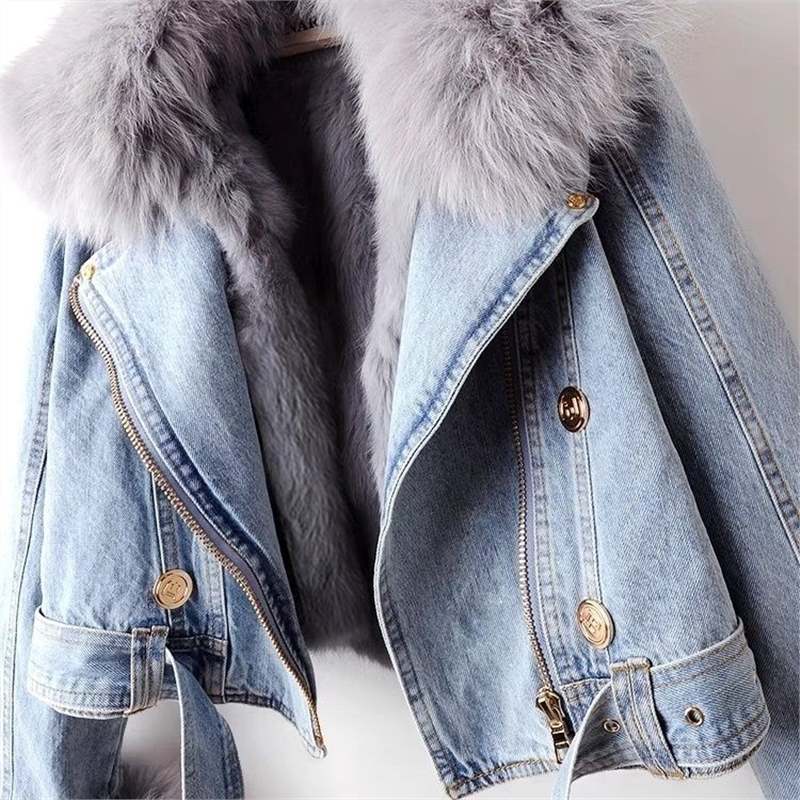 Aldermere Luxe™ | Fur-Collar Denim Jacket