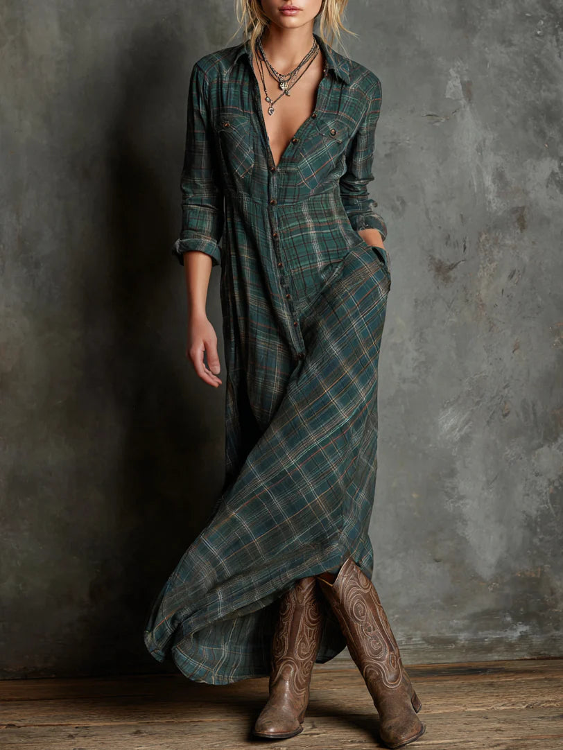 Belmont Row™ | Classic Plaid Shirt Dress