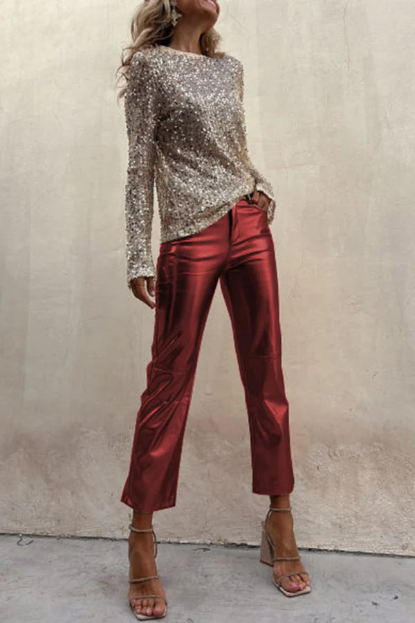 Brillare™ | Polished Metallic Pants