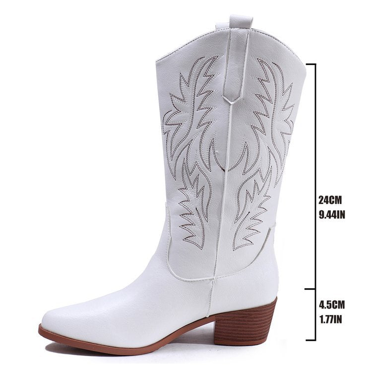 Yorkshire Stitch™ | Western Vegan Leather Boots