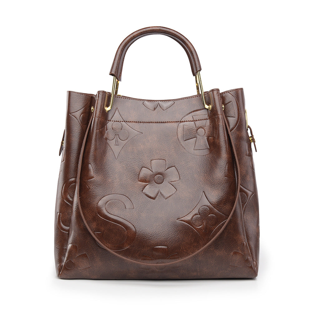Duchess Carryall™ | Maternity-Friendly Topstitched Retro Tote
