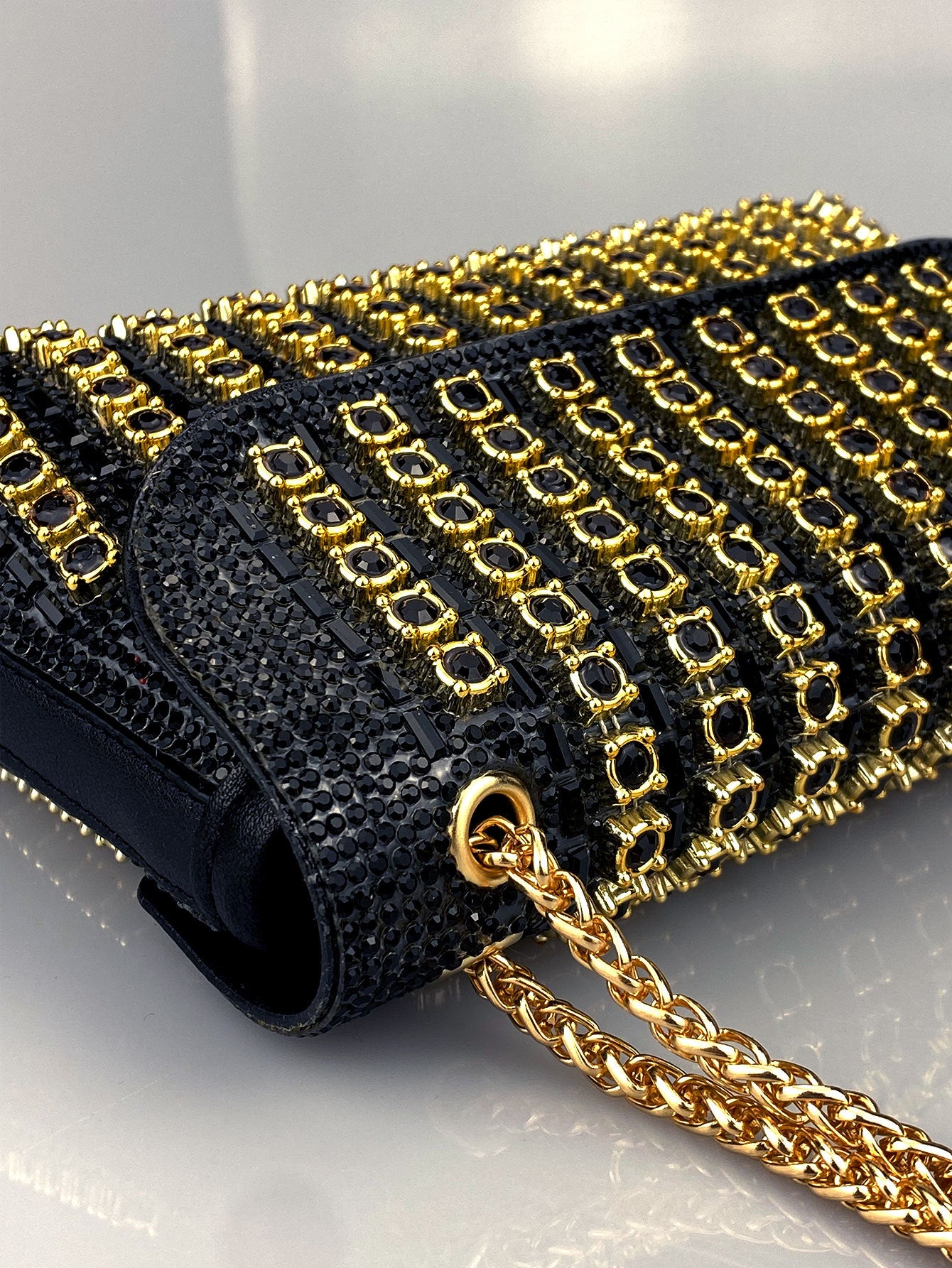 Elara Grace™ | Crystal Accent Shoulder Bag