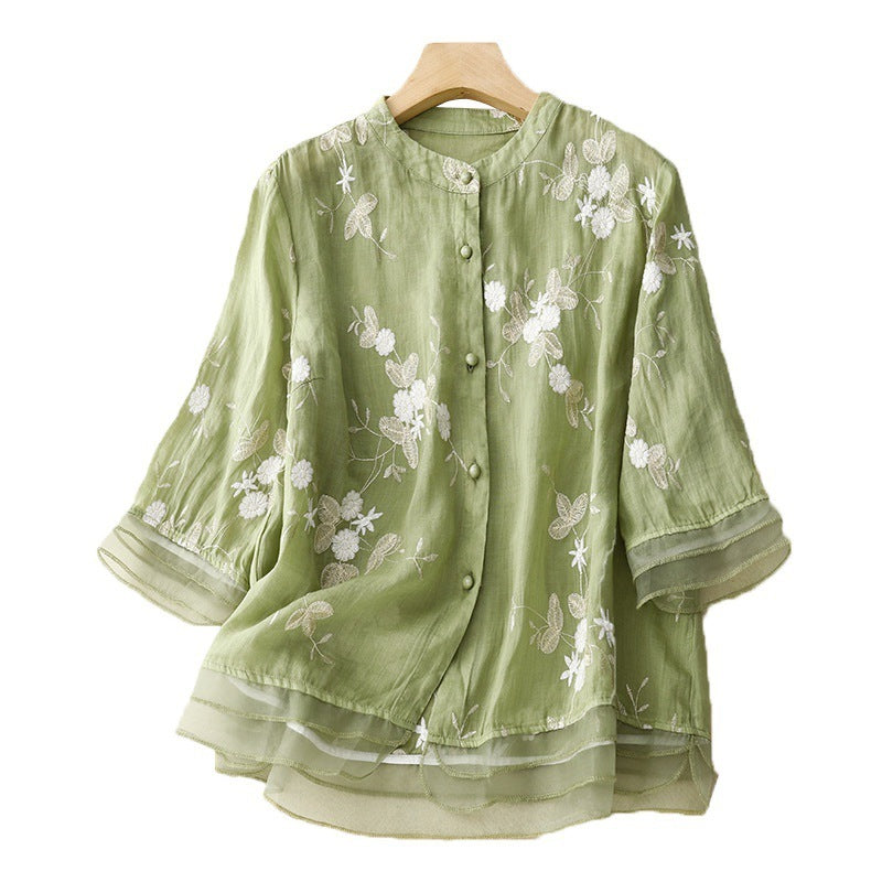 Helena™ | Embroidered Blossom Blouse