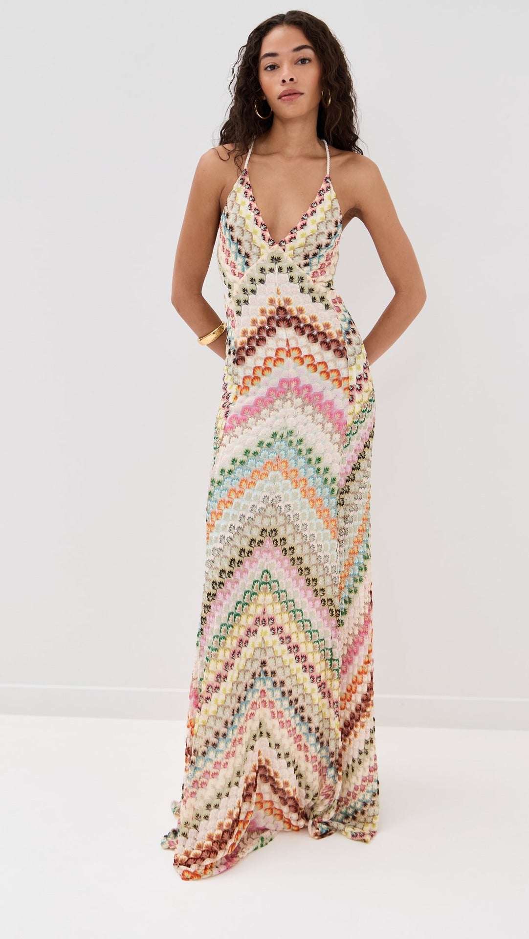 Shoreditch Glow™ | Open Back Knit Maxi Dress