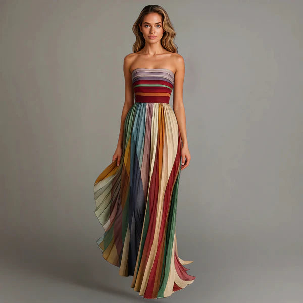 Vivid Verse™ | Relaxed Colorblock Gown