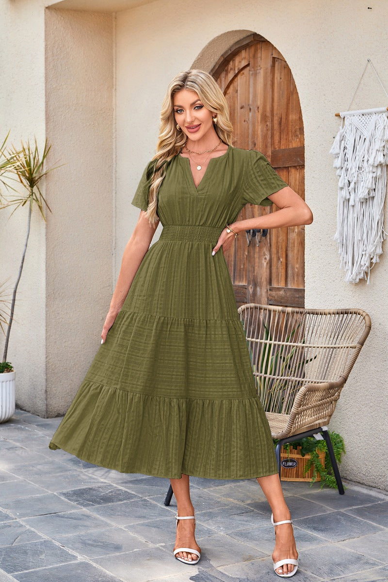 Brighton Belle™ | Floaty V-Neck Day Dress