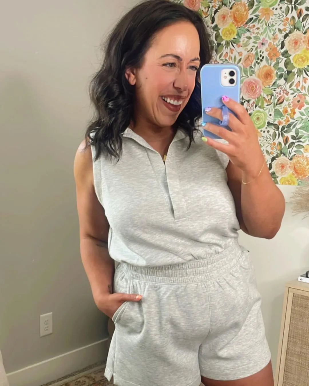 WimbledonKnit™ | Polo Collar Active Romper