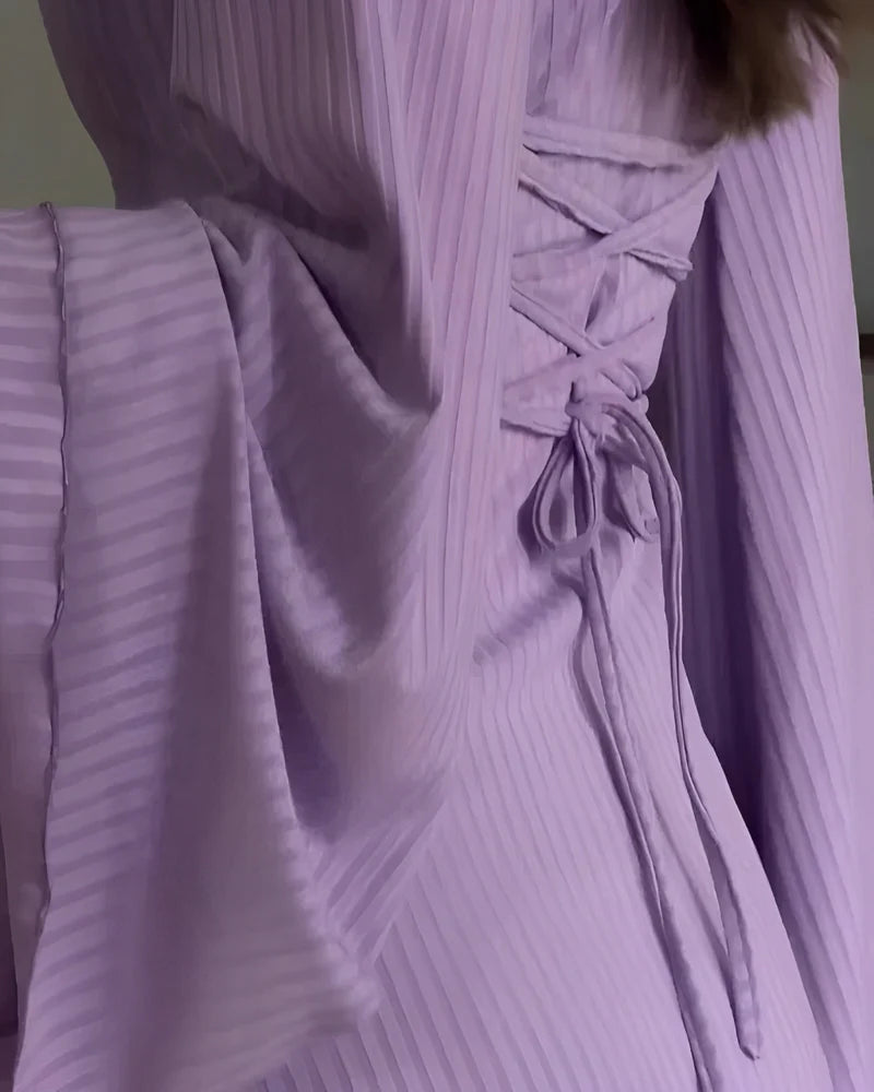 Elegance™ | Long‑Sleeve Knit Maxi Dress