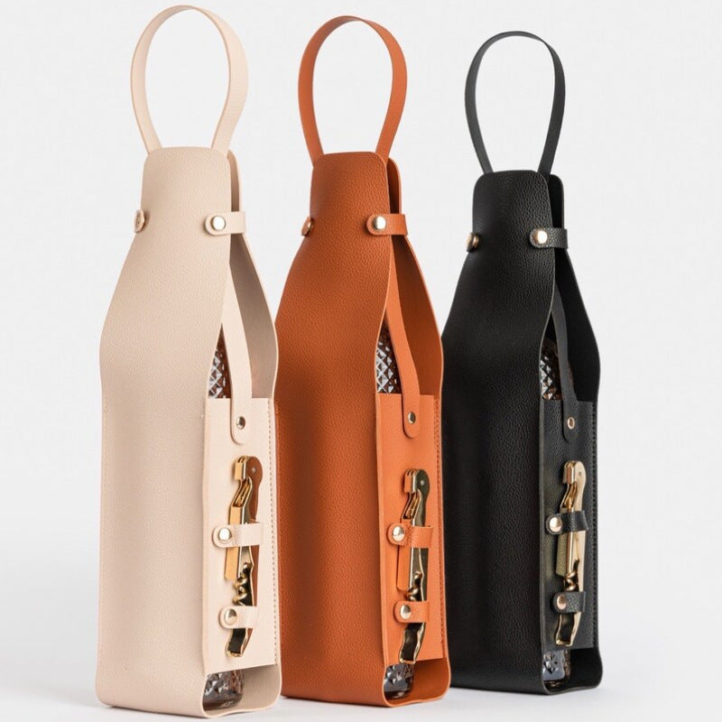 Somerset Cellar™ | Leather Wine Bottle Bag