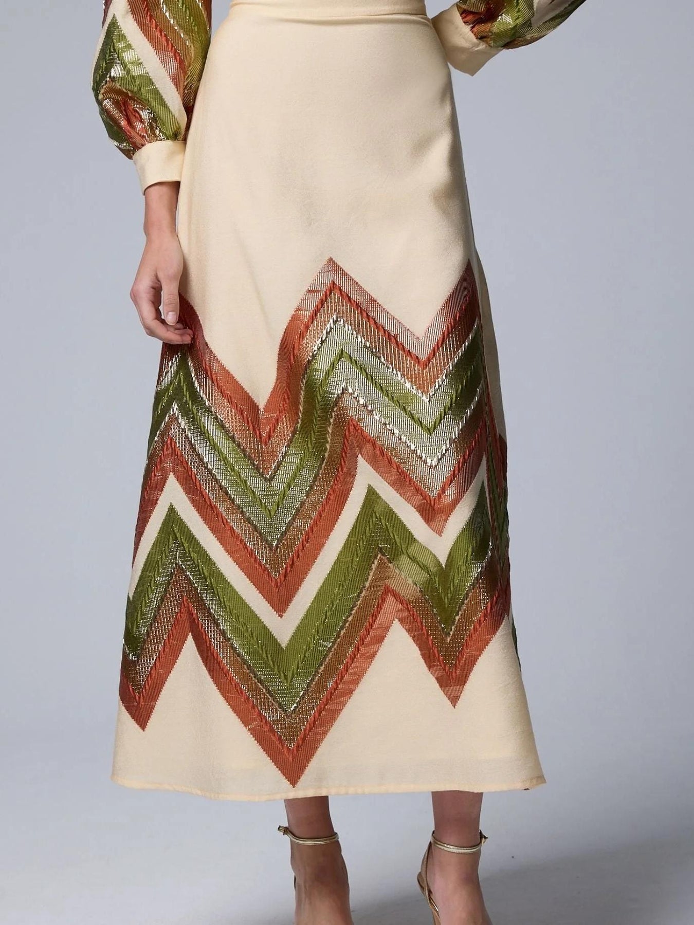 Windsor Edge™ | V-Neck Chevron Midi Set