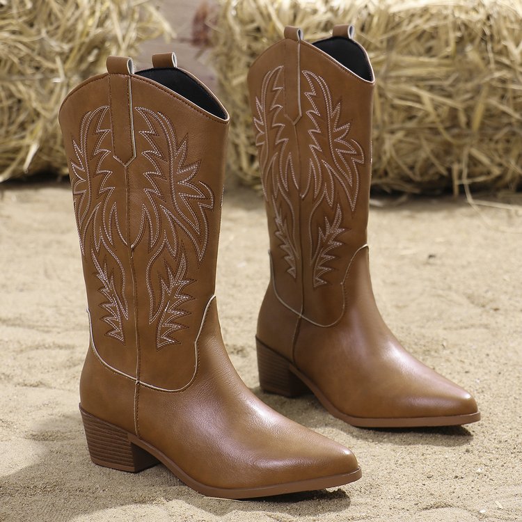 Yorkshire Stitch™ | Western Vegan Leather Boots