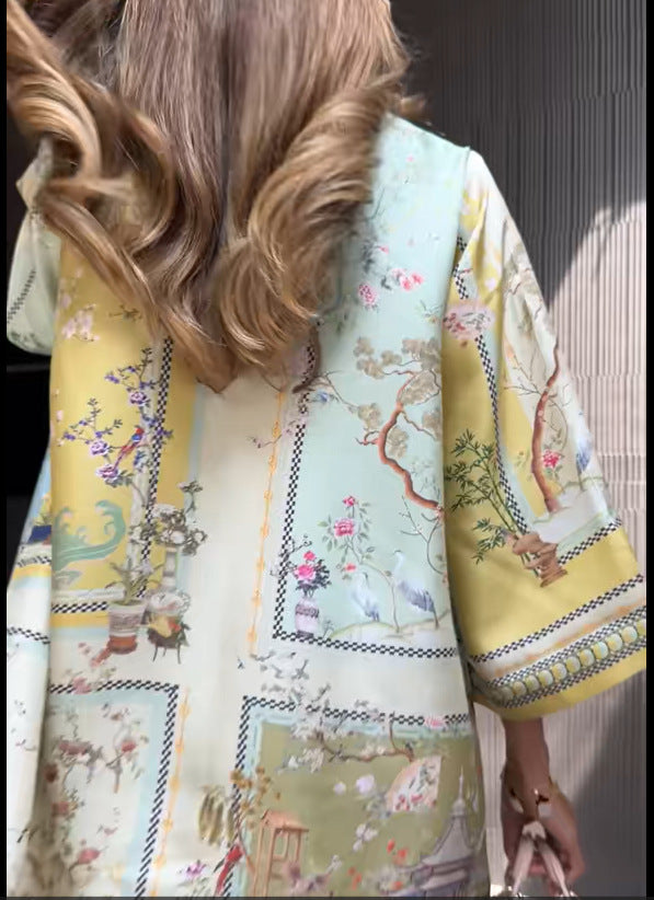 Soho Bloom™ | Satin Floral Two-Piece Set