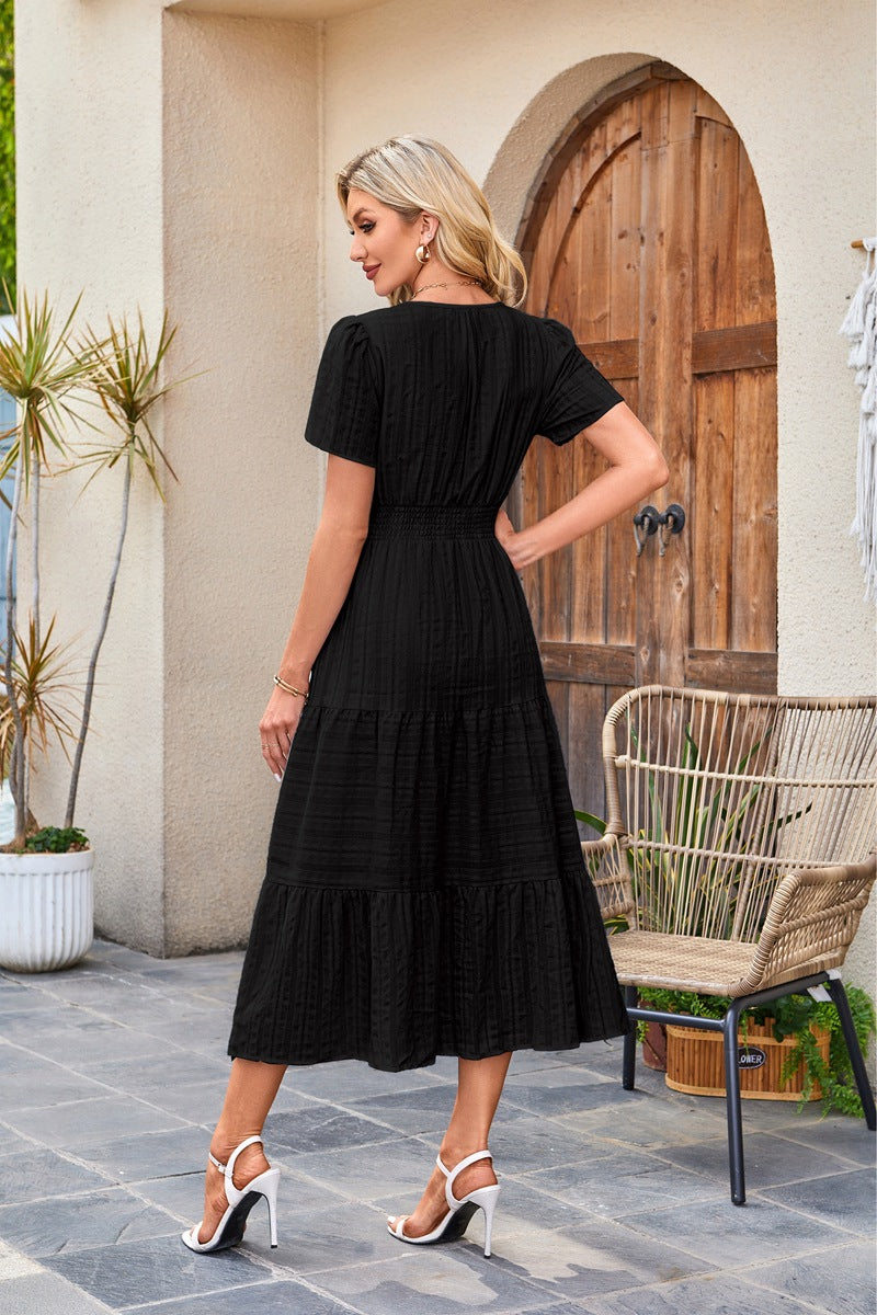 Brighton Belle™ | Floaty V-Neck Day Dress