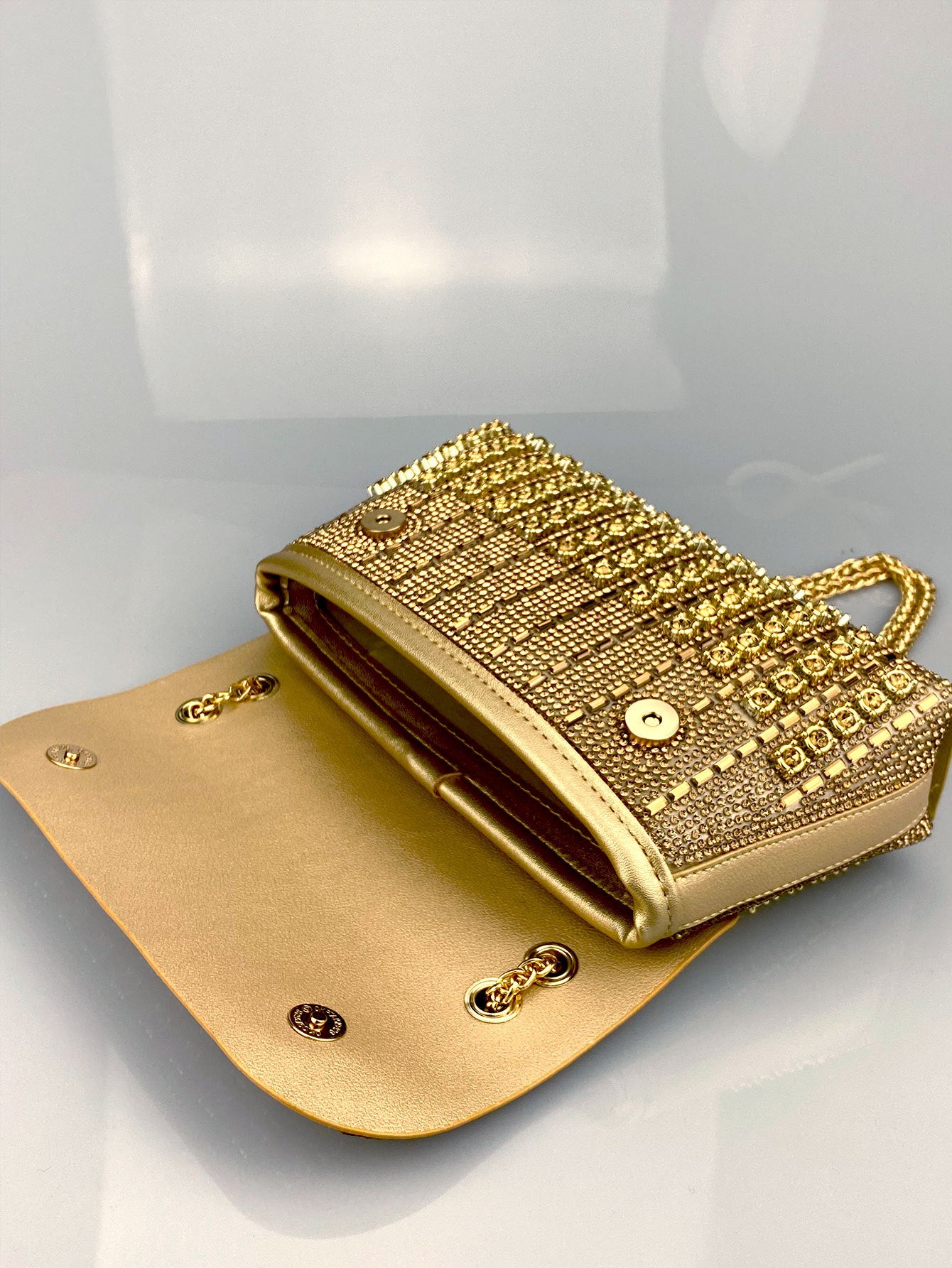 Elara Grace™ | Crystal Accent Shoulder Bag