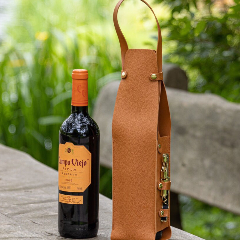 Somerset Cellar™ | Leather Wine Bottle Bag