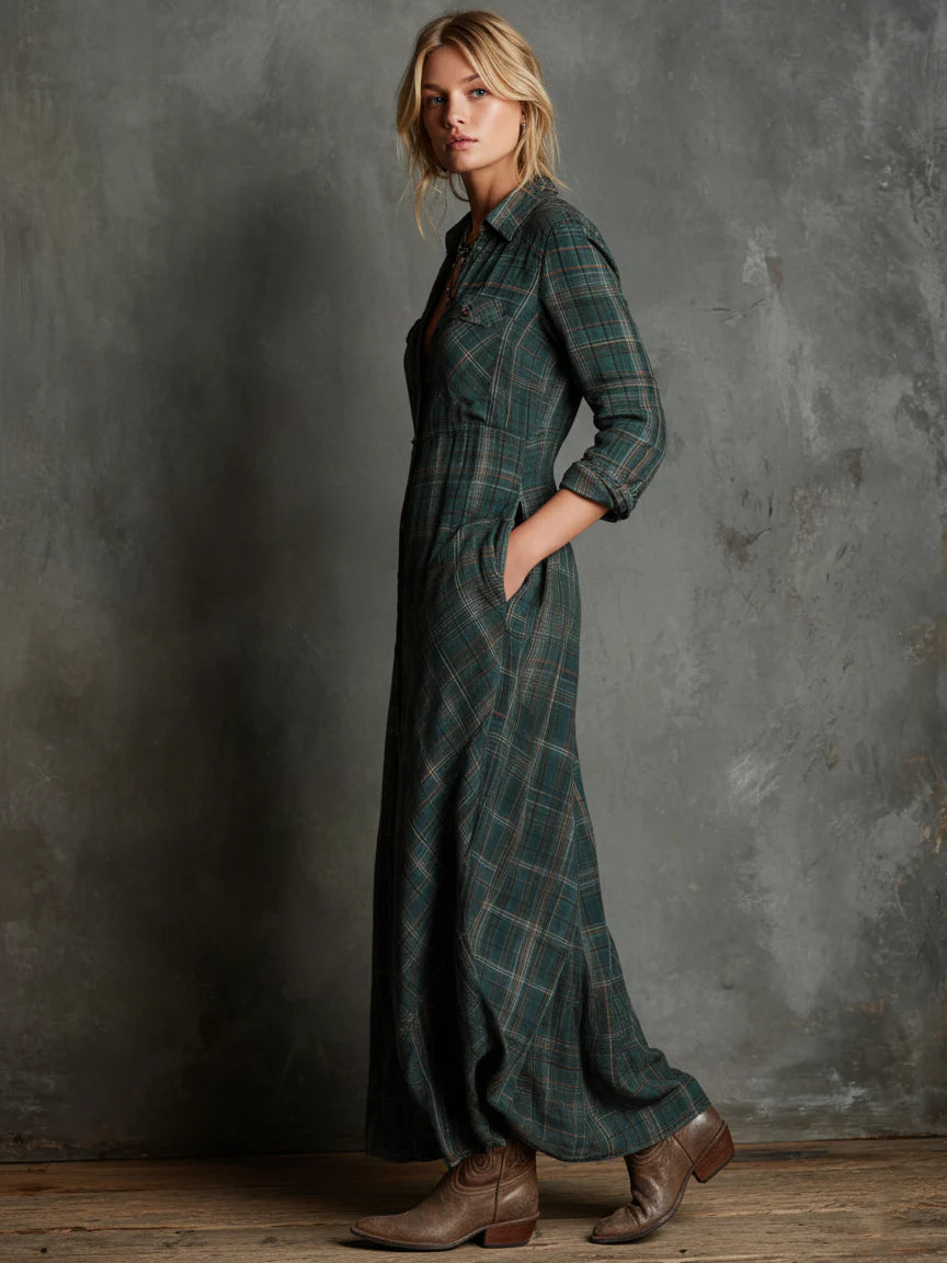 Belmont Row™ | Classic Plaid Shirt Dress