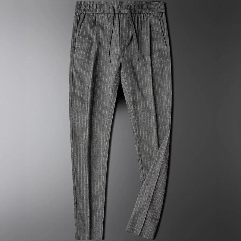 Carrington Line™ | Cotton-Linen Drawstring Trousers
