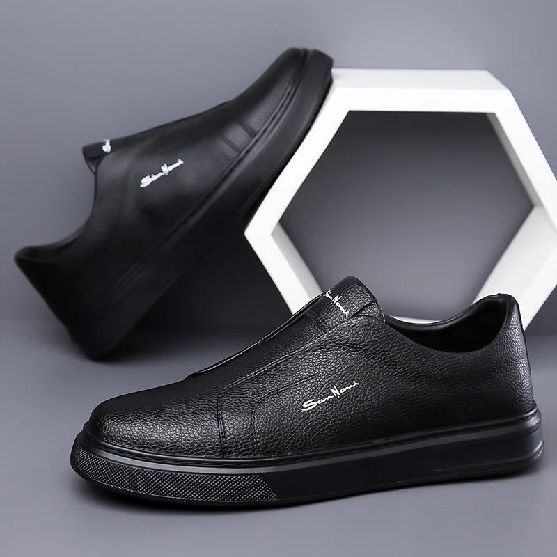 Whitby Deck™ | Leather Slip-On Trainers