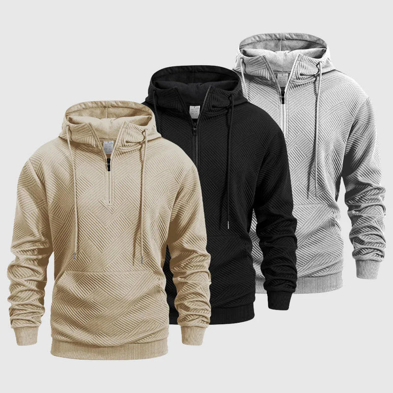 Brixton Flow™ | Quarter-Zip Texture Hoodie
