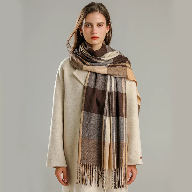 Eleanor Frost™ | The Waverlay Plaid Scarf