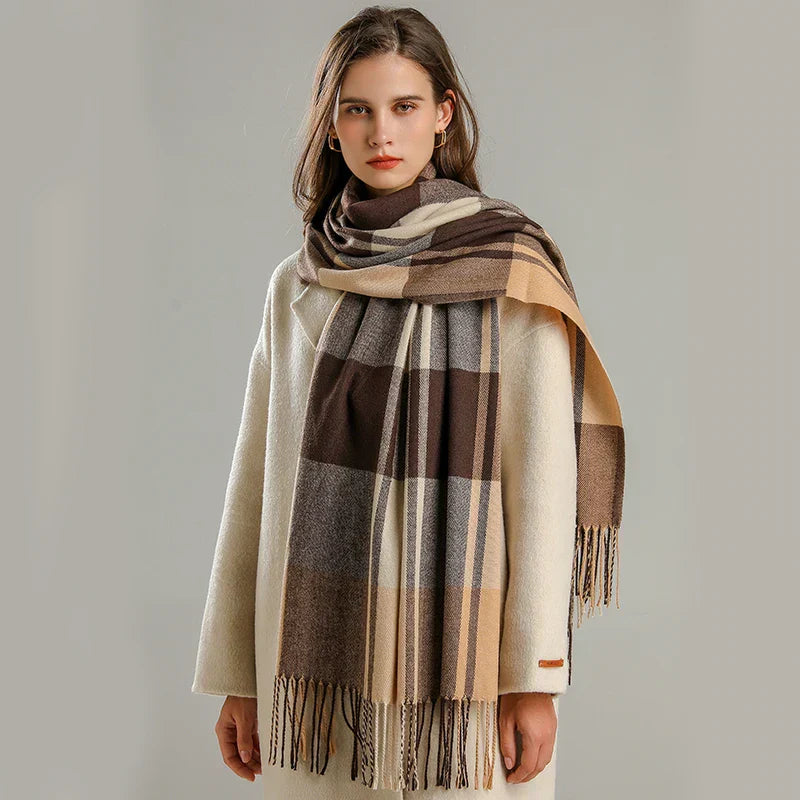 Eleanor Frost™ | The Waverlay Plaid Scarf