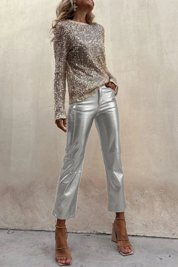 Brillare™ | Polished Metallic Pants