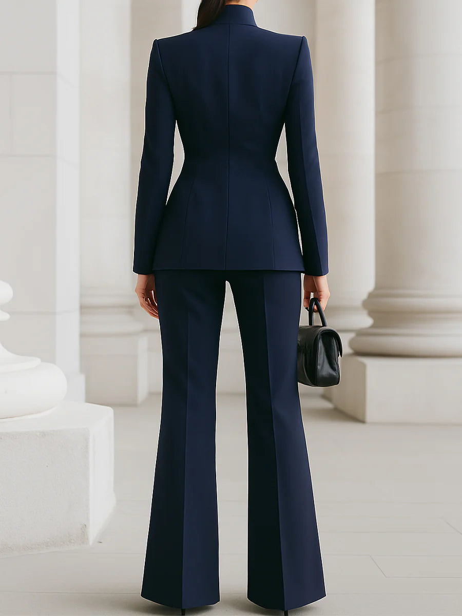 Crown Avenue™ | Navy Statement Pantsuit