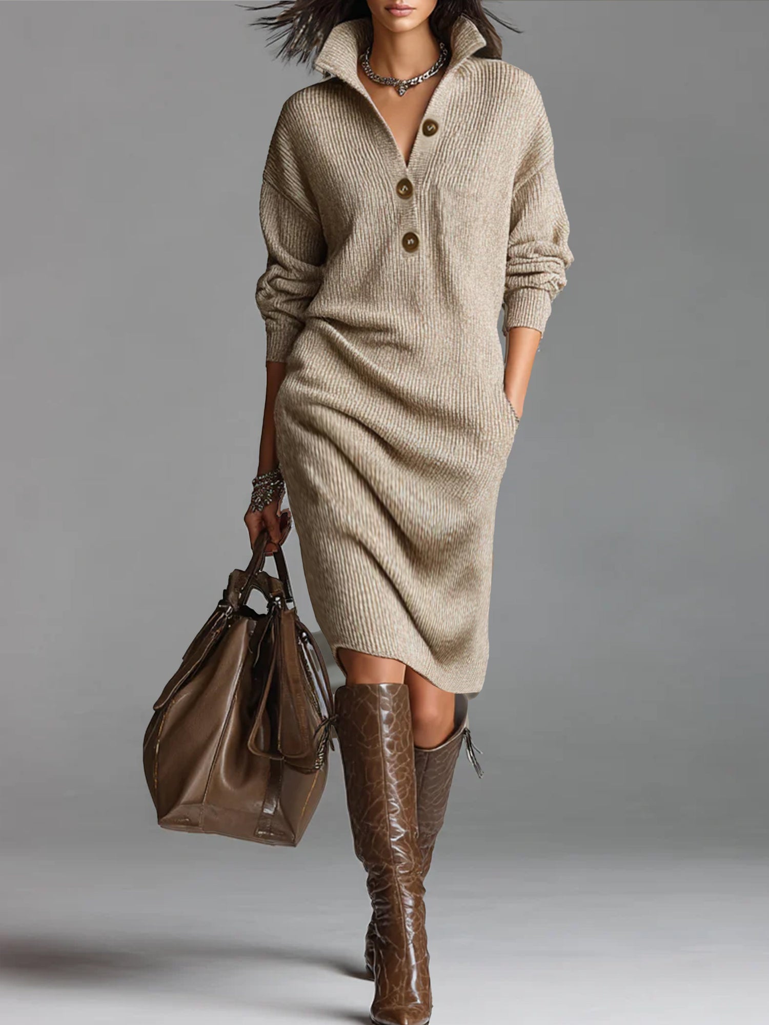 Clara Duvall™ | Cosy Elegance Dress