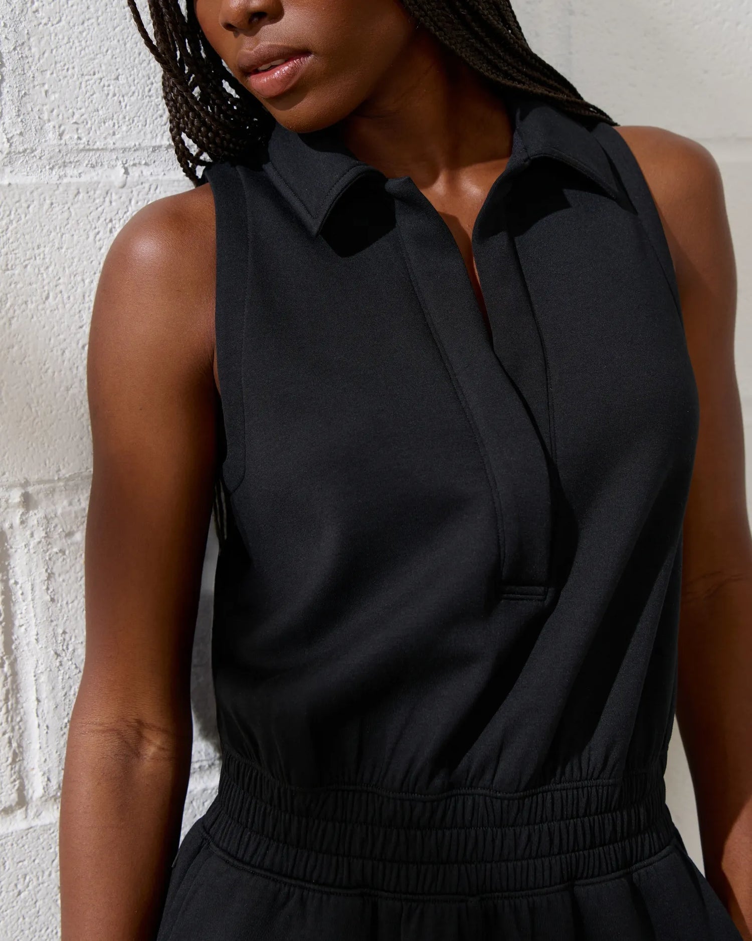 WimbledonKnit™ | Polo Collar Active Romper