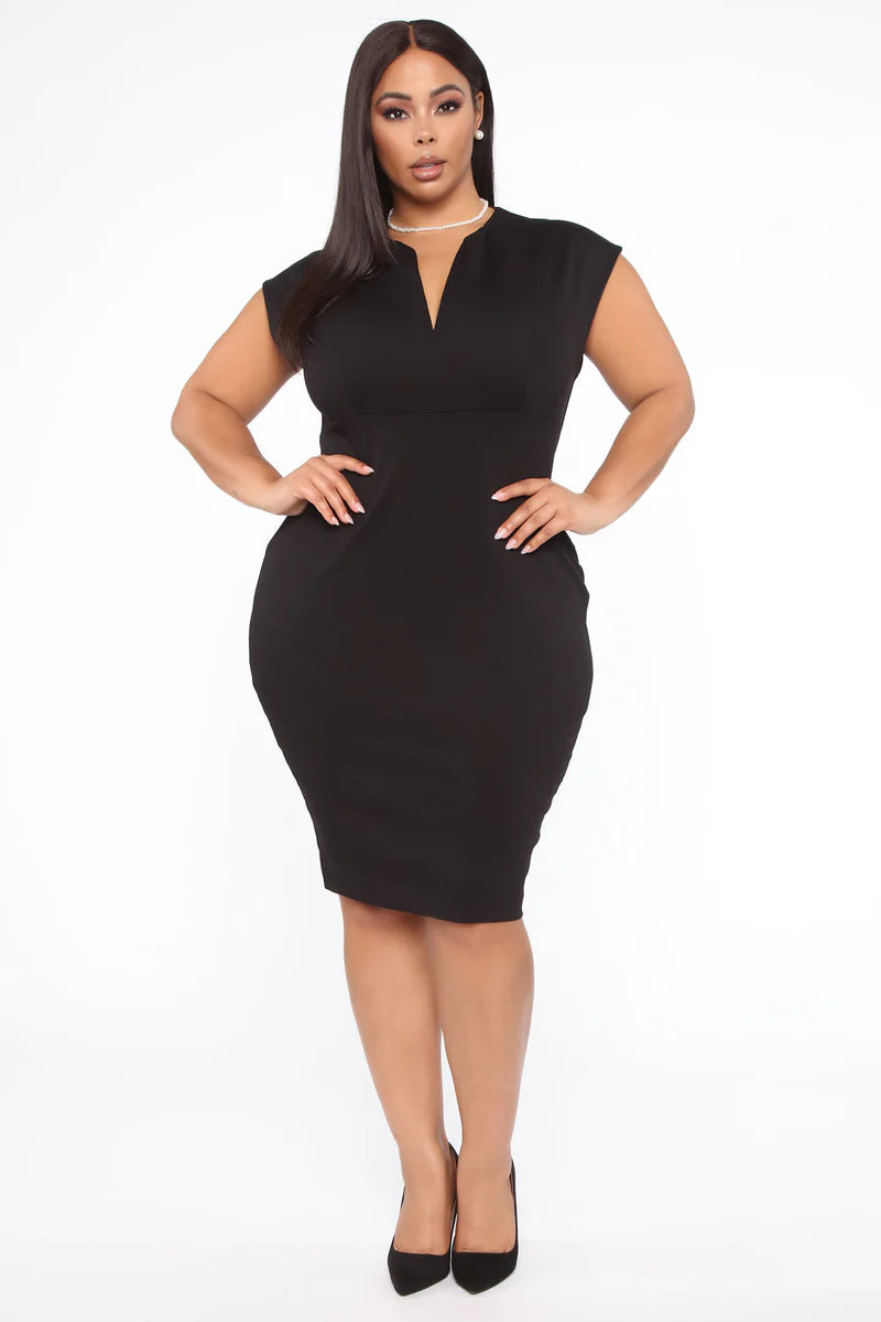 Ophelia™ | Deep‑V Pencil Dress