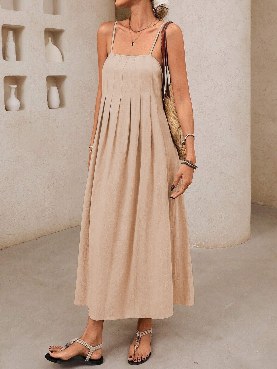 Riviera Grace™ | Two-Tone Striped Maxi Dress