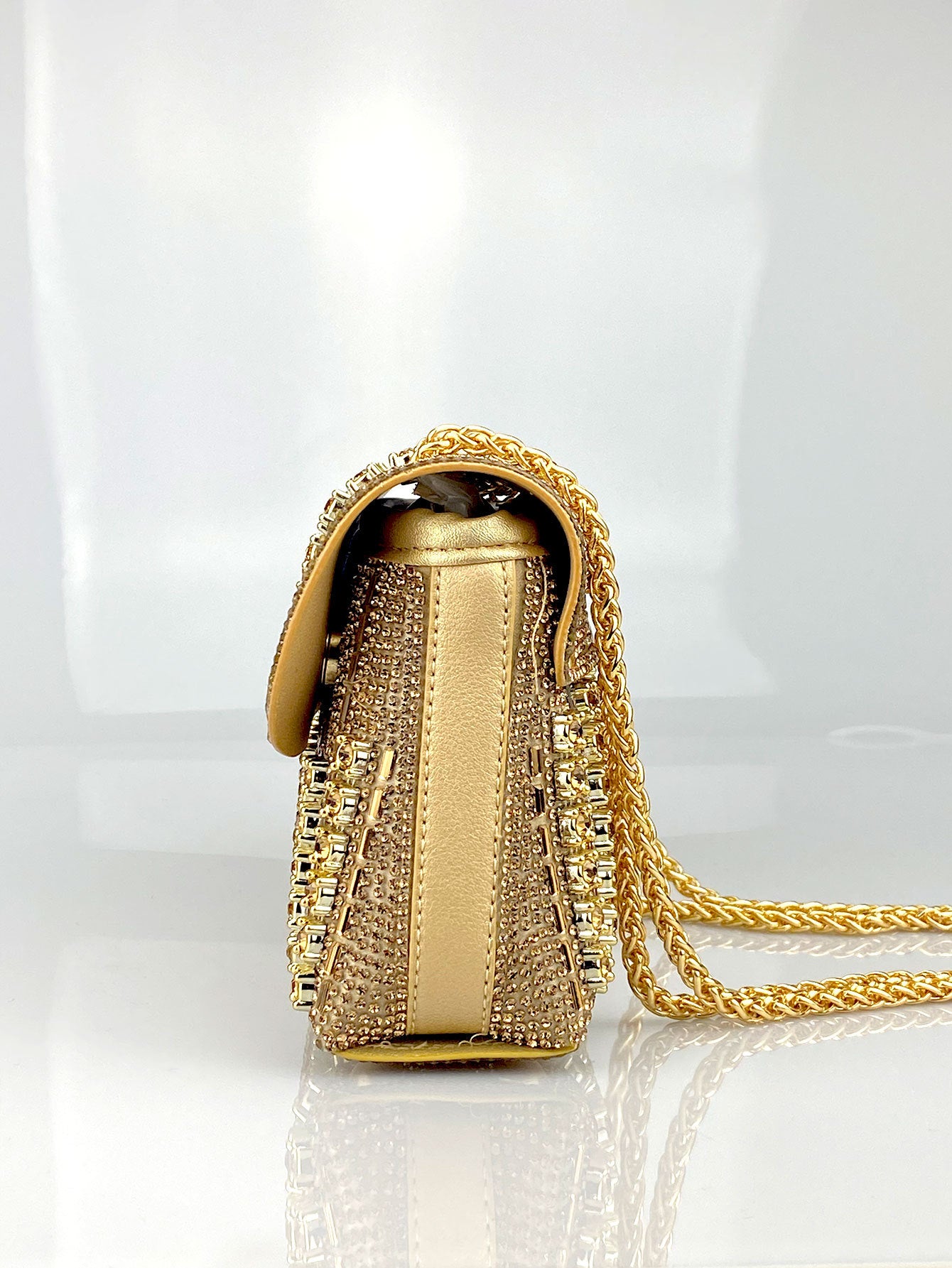 Elara Grace™ | Crystal Accent Shoulder Bag