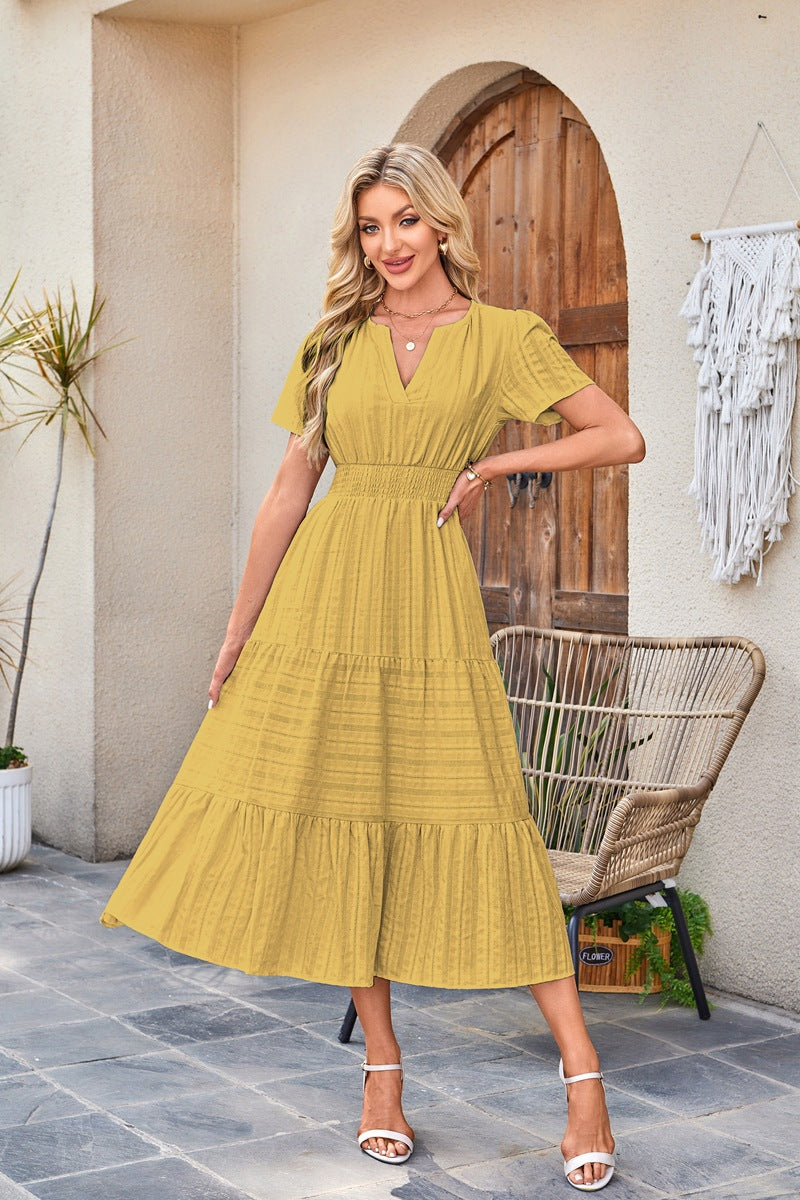 Brighton Belle™ | Floaty V-Neck Day Dress