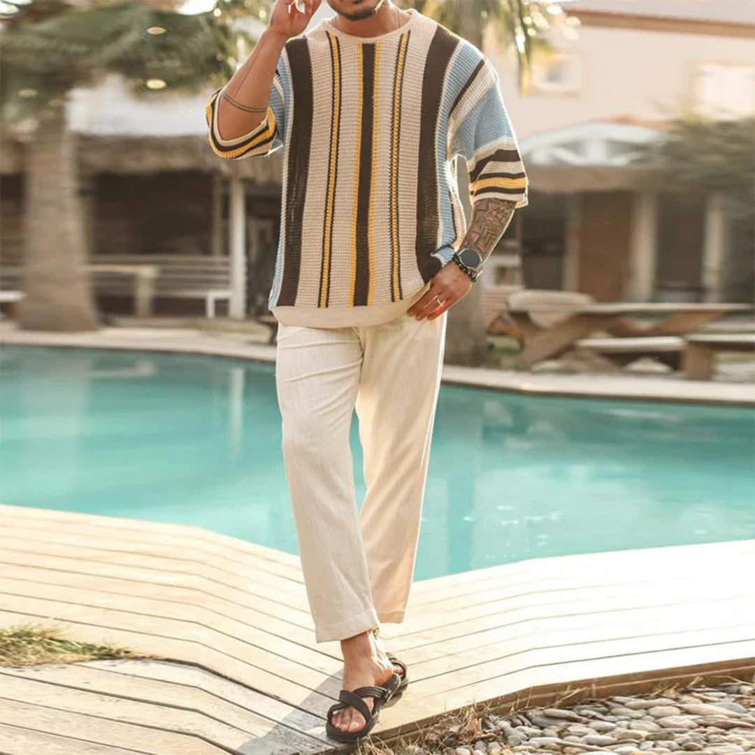 Riviera Rib™ | Linen-Knit Relaxed Tee